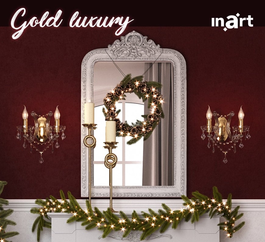 inart-Silver shine and gold luxury